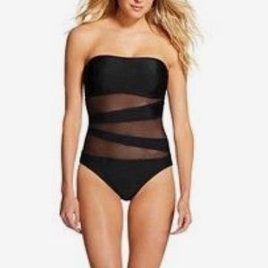 Black one piece swim